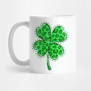 Green Leopard Shamrock Mug